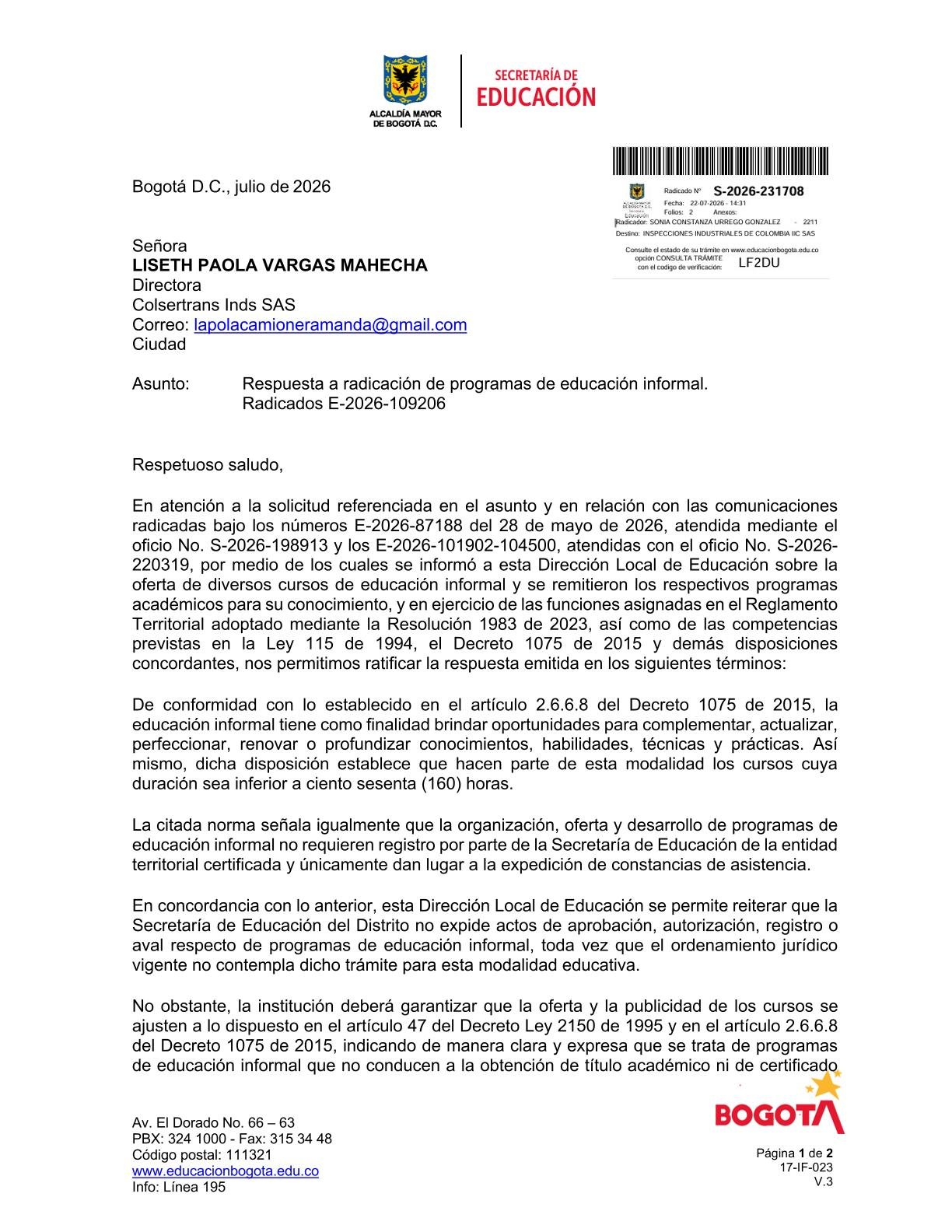 Certificación 18